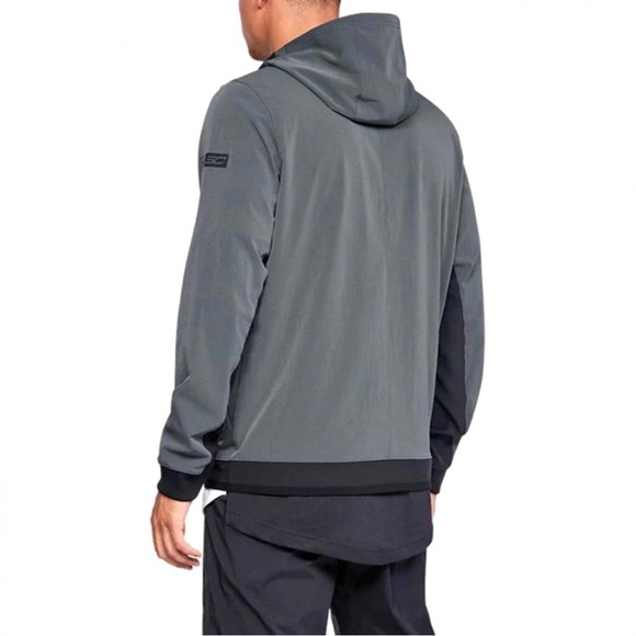 NWT Under Armour Black SC30 (Steph Curry) Woven Hooded Jacket 1317411 Size XL - Picture 8 of 13